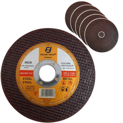 OCELOVÝ KOVOVÝ REZNÝ KOTÚČ 125mm X 1,0mm INOX DISK SADA 5 kusov