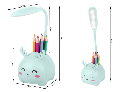Detské nočné svetlo LED usb organizér stojan telefón pre učenie čítania
