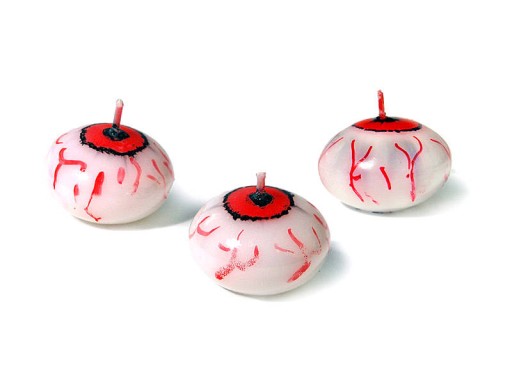 Plávajúca sviečka očné žmurkanie Halloween 1 ks