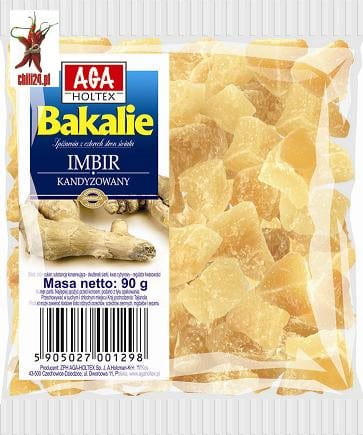 Aga Holtex Kandizovaný zázvor 90g Sušené ovocie