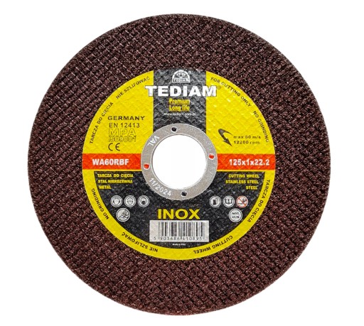 TEDIAM INOX rezací kotúč 125x1,0mm 5 ks.