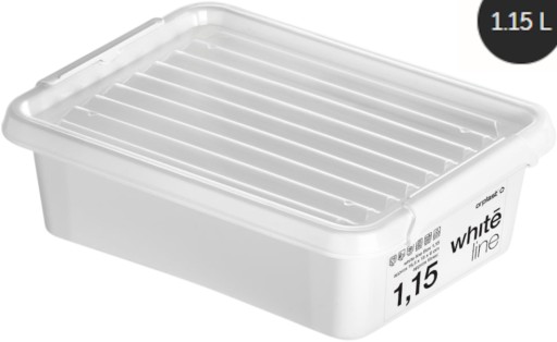 ORGANIZÁTOR KONTAJNER S VÍKOM 1,15 l biely