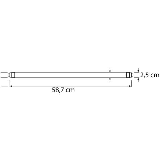 LED žiarivka G13 T8 9W 6500K Studená Jednostranná 60cm VÝKONNÁ 160lm/W