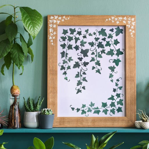 DIY SCRAPBOOKING šablóna / A5 / Brečtan - RASTLINA