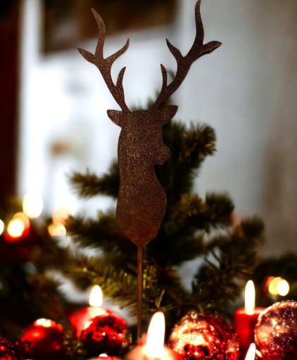 Deer Deer GARDEN dekorácia dekorácia Holidays Garden Style kvetináč 12cm + tyč