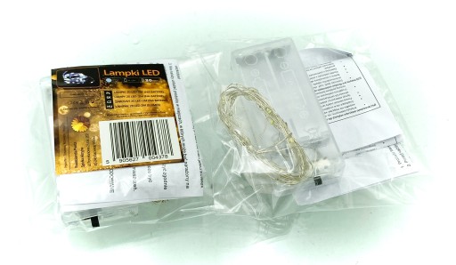 LAMPY NA BATÉRIOVÉ NAPÁJANIE, červený vodič, 20 LED