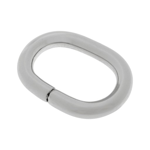 Leathercraft OVÁL na popruh na tašku 20 mm SILVER