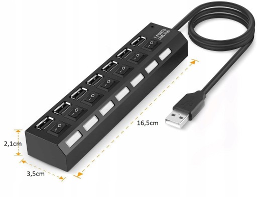 USB HUB SPLITTER 7 PORTOV USB 2.0 SPLITTER