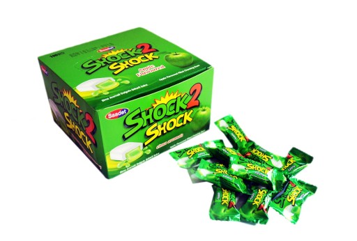 SHOCK2SHOCK ŽUVAČKY KYSLENÉ JABLKO 100KS SHOCK 2
