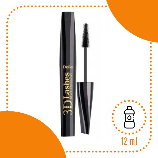 Delia New Look 3D Black predlžujúca a zahusťujúca maskara 12ml