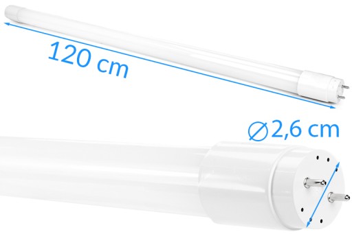 TENKÁ TRUBICA LED SPLACHOVACIA LAMPA NEBLIKÁ 60cm 6000K STUDENÁ BIELA