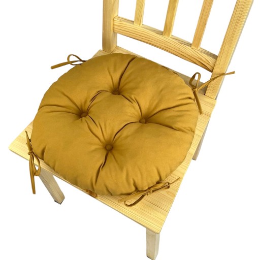 Podsedák na stoličku taburetka 35cm HORČIČKOVÝ CIRCLE