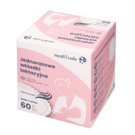 LAKTAČNÉ VLOŽKY SUPER TENKÉ 1mm VEĽMI NASÁVANÉ PREMIUM KVALITA * 60 ks