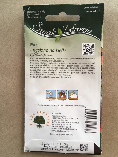 Semená pórových klíčkov 5g - Semená - W. Legutko