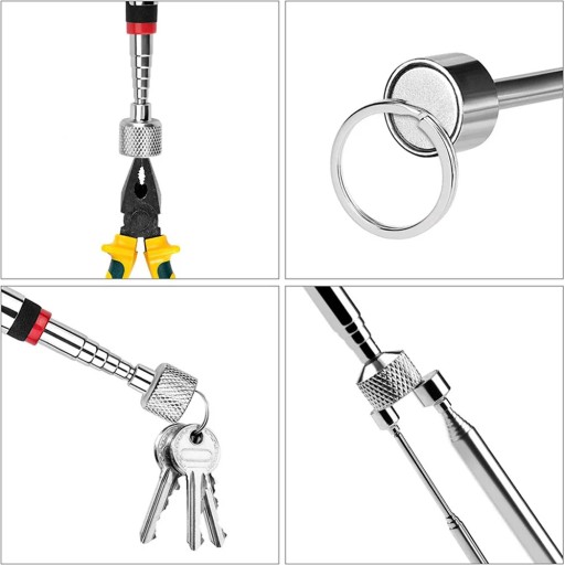 TELESKOPICKÝ MAGNETICKÝ UCHOVÁVAČ 15 - 72 cm MAGNETOVÝ SKLADACÍ GUĽOVÝ BOD
