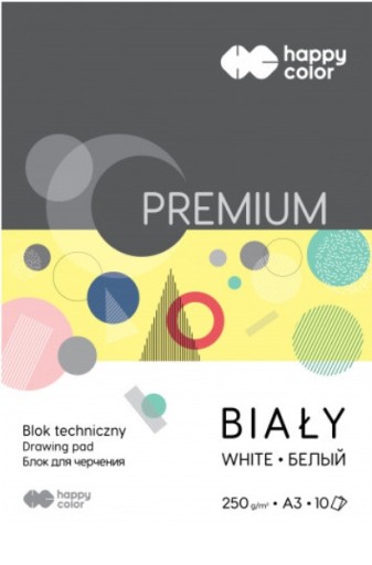 Technický blok A3 biela prémiová 250g Happy Color