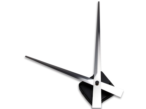 Mechanizmus SILENT Dlhé strieborné ručičky 20cm