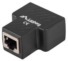 Adaptér Konektor Rozdeľovacia zástrčka 1x - 2x RJ45 FTP