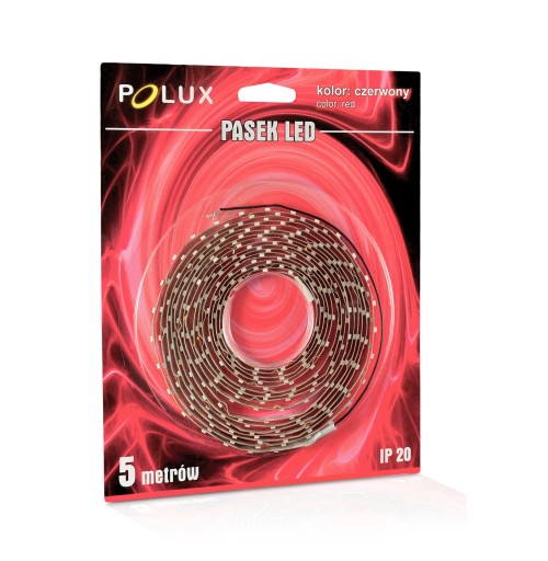LED pás 12V 5m IP20 červený Polux