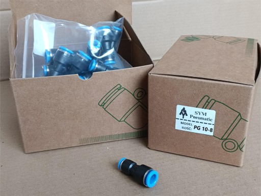 Zásuvný konektor pneumatickej redukcie 10 - 8mm PG 10-8