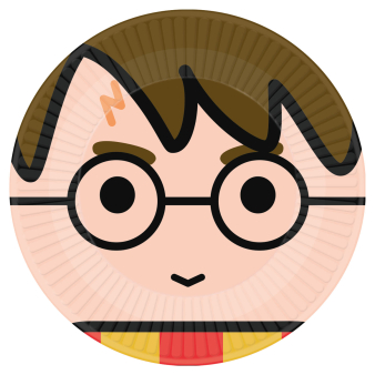 Harry Potter taniere, okrúhly papier, 23 cm / 8 ks.