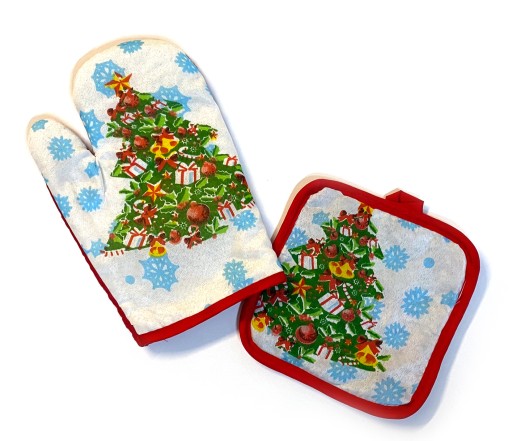 VIANOČNÁ SÚPRAVA RUKAVICE + VÝPAL Santa Claus 5
