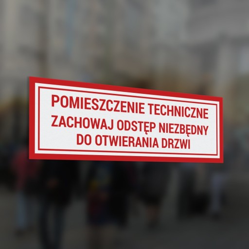 Nálepka - Technická miestnosť, rozteč 10x30
