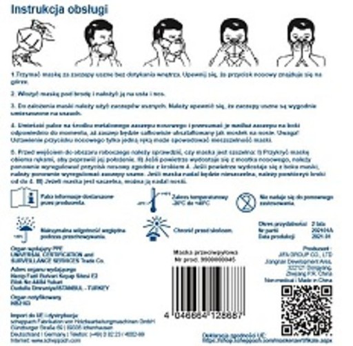 Ochranná maska Scheppach FFP2, sada 3 ks.