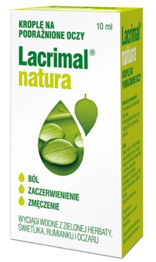 LACRIMAL NATURA zvlhčujúce očné kvapky 10ml x 1 fľaštička