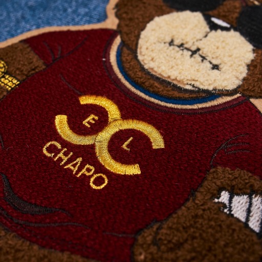 Nášivka EL CHAPO BEAR na šitie, veľká nášivka