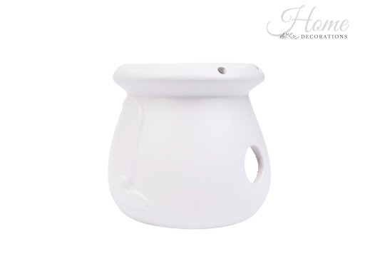 KERAMICKÝ VOŇAVÝ KRB PRE AROMATERAPII VZOR HLAVA TVÁR BIELA H-8CM
