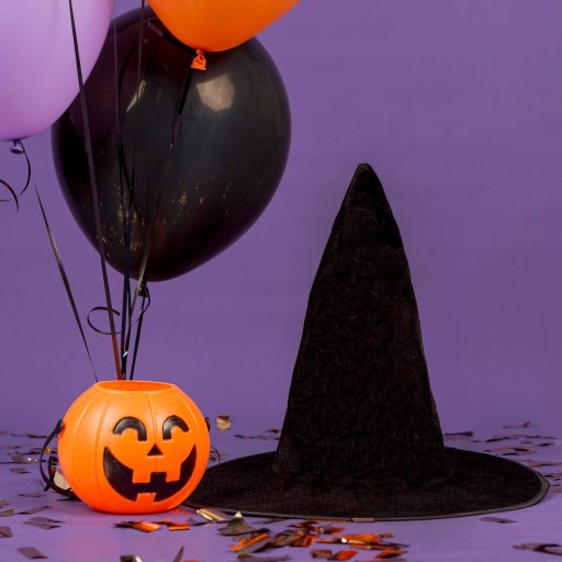 ČARODEJNICKÝ KLOBÚK ČARODEJNICKÝ HALLOWEENSKÝ KOSTÝM ČIERNY DISPOSSIEM