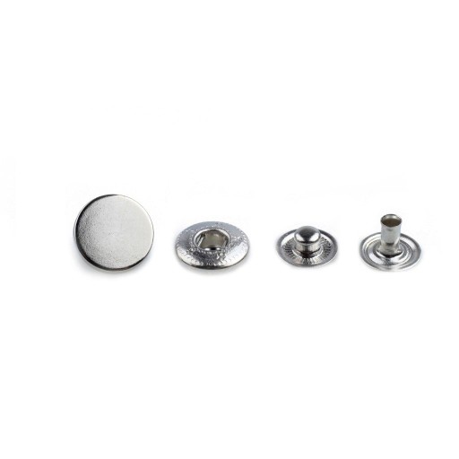Patentka MONETA LUX 12 MM plochá strieborná 10 KS 840