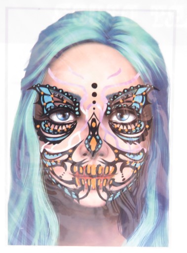 APLIKOVANÝ MAKEUP HALLOWEENSKÝ KOSTÝM BOTTERFLY