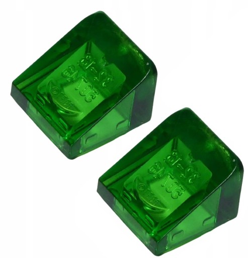 LEGO Slant 1x1 Trans Green (54200/6245270) x2