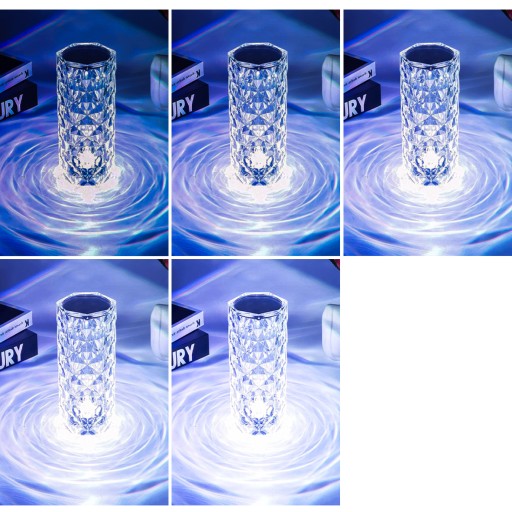 Crystal Rose LED Diamond Touch nočná lampa + RGB diaľkové ovládanie