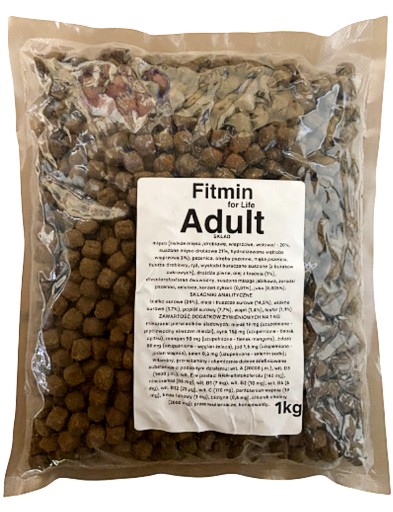 Krmivo Fitmin for life pre dospelých psov 1 kg podľa hmotnosti