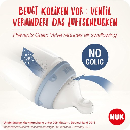 Cumlík na fľašu NUK FC+ Flow Control 2 ks 6m+