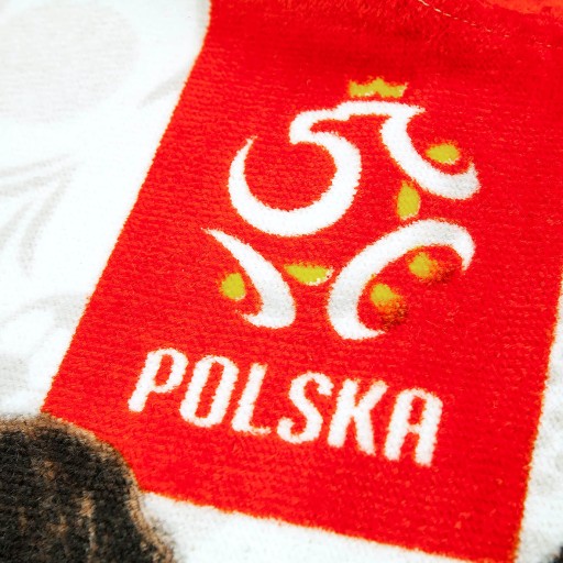 PONČO UTERÁK S KAPÚČOU POĽSKO LEWANDOWSKI OROL 120 x 60 cm