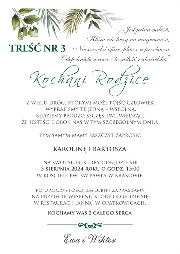 Žiadosť o požehnanie rodičov – pozvánka