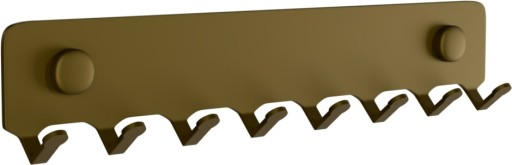 Vešiak na kľúče, kuchynské utierky, zlatý kov, malý, 20 cm, 8 háčikov