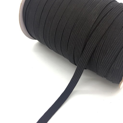 Ploché elastické pletené spodné prádlo Elastické čierne 5mm - 10m
