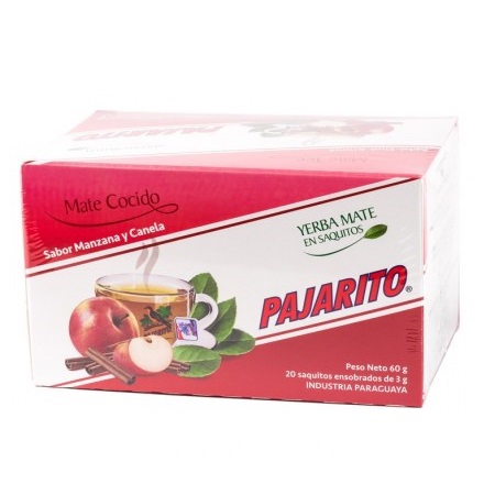 Yerba Mate Pajarito Jablkové škoricové vrecúška 20x3g