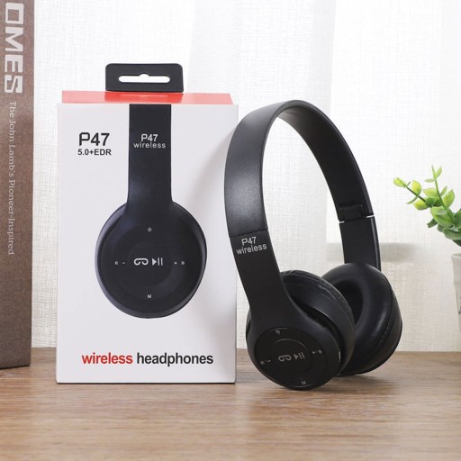 BEZDRÔTOVÉ SLÚCHADLÁ BLUETOOTH DO UŠÍ P47 MP3