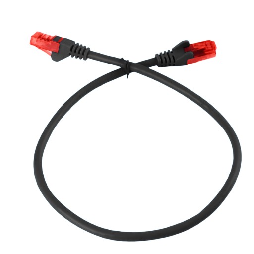 Prepojovací kábel RJ45 CAT 6 U/UTP AWG24, čierny, 5 m