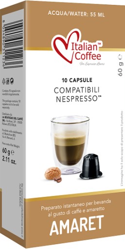 Talianska káva AMARETTO| Systém kapsúl Nespresso