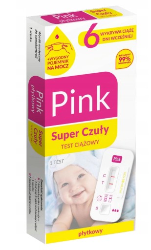 SUPER CITLIVÝ TEHOTENSKÝ TEST RUŽOVÁ doštička 2 dni po
