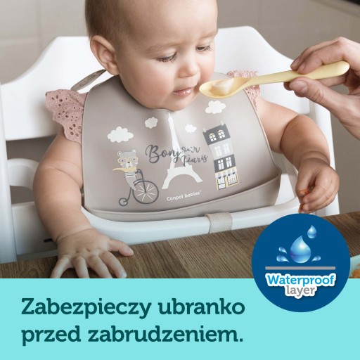 Canpol silikónový BIB s BONJOUR POCKET 4m+