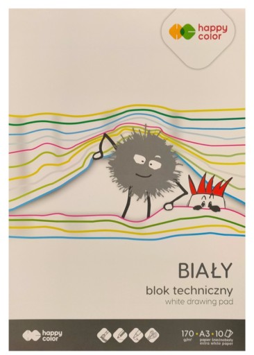 Happy Color technický blok A3/10 biely 170g