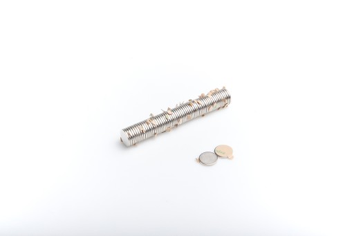 Neodymový magnet MW 10x1 N38 s lepidlom 3M 10 ks